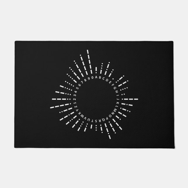 Morse Code Alphabet Deurmat (Voorkant)