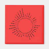 Morse Code Alphabet – Emergency Red Magneet (Voorkant)