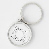 Morse Code Alphabet in Circle Sleutelhanger (Voorkant)