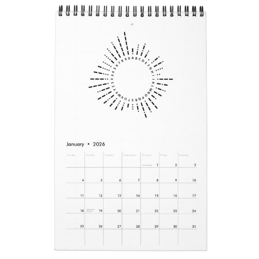 Morse Code Alphabet Kalender (Jan 2026)