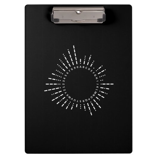 Morse Code Alphabet Klembord (Voorkant)