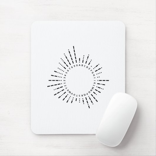 Morse Code Alphabet Muismat (Met muis)