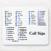 Morse Code Alphabet Numbers Punctuatie Muismat (Voorkant)