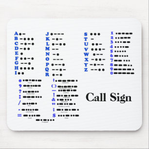Morse Code Alphabet Numbers Punctuatie Muismat