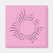 Morse Code Alphabet – Pink STEM Edition Magneet (Voorkant)