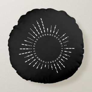 Morse Code Alphabet Rond Kussen