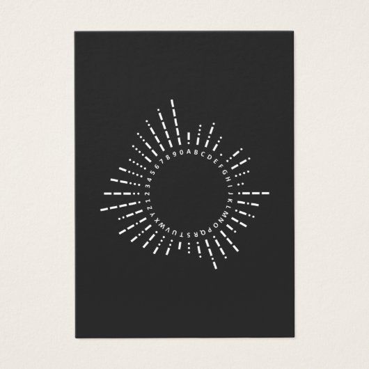 Morse Code Alphabet Visitekaartje (Voorkant)