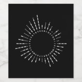 Morse Code Alphabet Wijn Etiket (Enkel label)