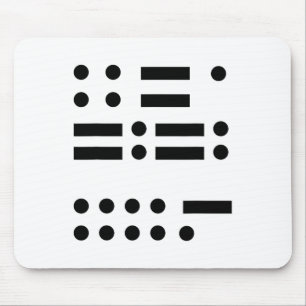 Morse Code Anti Trump 45 Feminist Verzet tegen ver Muismat