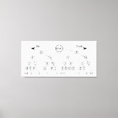 Morse code boom binaire boom diagram canvas afdruk (Voorkant)