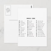 Morse Code Briefkaart (Voorkant / Achterkant)