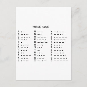 Morse Code Briefkaart