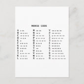 Morse Code Briefkaart (Voorkant)