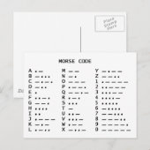 Morse Code Briefkaart (Voorkant / Achterkant)