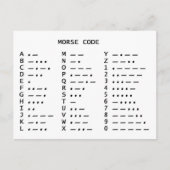 Morse Code Briefkaart (Voorkant)