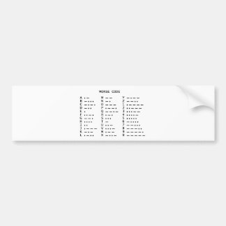 Morse Code Bumpersticker