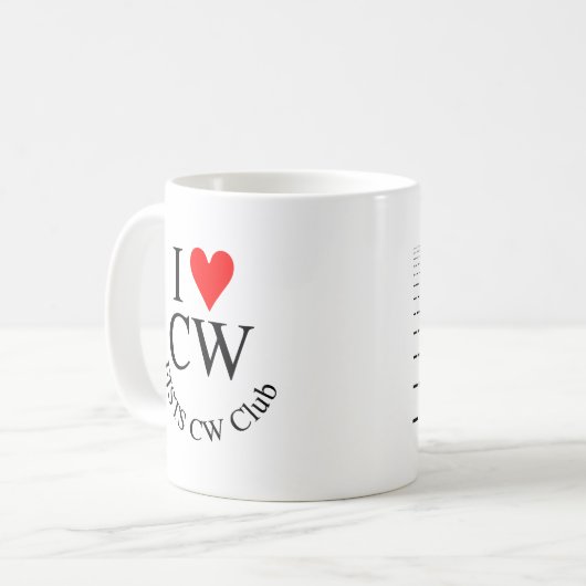 Morse code callsign mok - Gepersonaliseerd (Voorkant links)