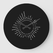 Morse code cirkel ontwerp grote klok (Voorkant)