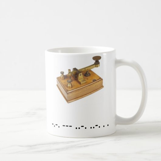 Morse Code Cofee Cup Koffiemok (Rechts)