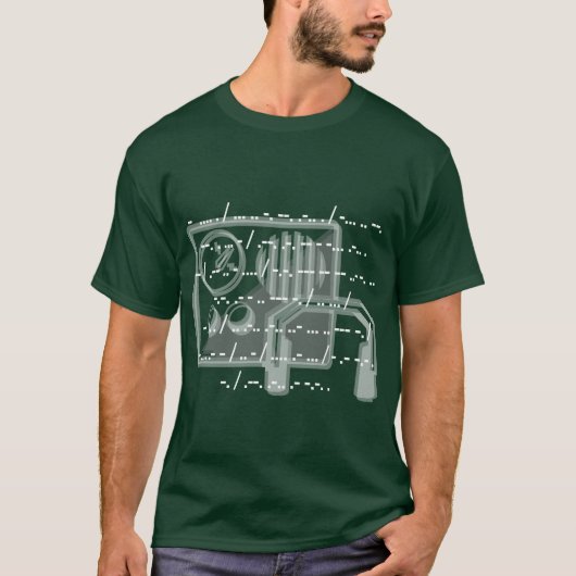 Morse code communicatie citeert groene t-shirt van (Voorkant)