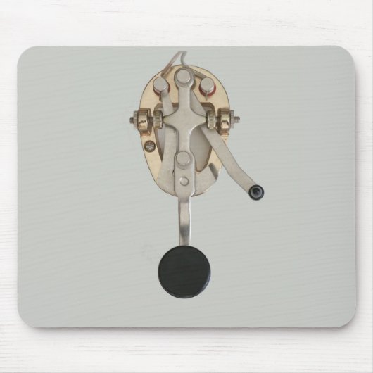 Morse Code CW Key Computer Mousepad Muismat (Voorkant)
