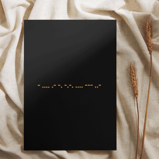 Morse code Dank u kaart