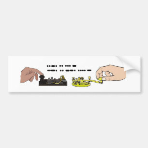 Morse Code Eerste Bumpersticker Vecht