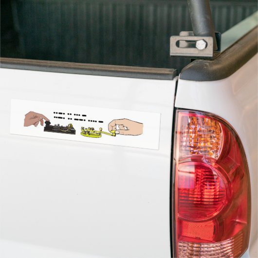 Morse Code Fist Bumper Sticker (Op Truck)