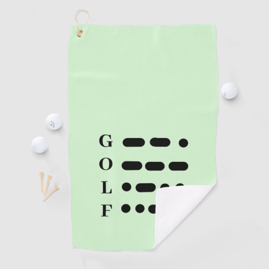 morse code golfhanddoek (Insitu)