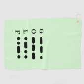 morse code golfhanddoek (Horizontaal)