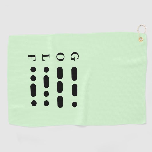 morse code golfhanddoek (Horizontaal)