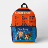 Morse Code & HAM Radio Kinder Aangepaste Naam Bedrukte Rugzak (Voorkant)