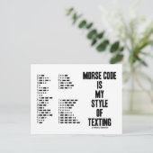 Morse code is mijn stijl van sms'en naar Int Morse Briefkaart (Staand voorkant)