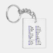 Morse Code Key-Chain 2-Sided Sleutelhanger (Voorkant Links)