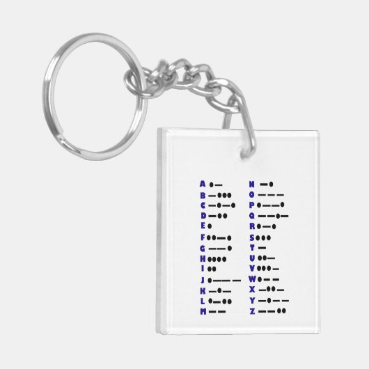 Morse Code Key-Chain 2-Sided Sleutelhanger (Voorkant Links)