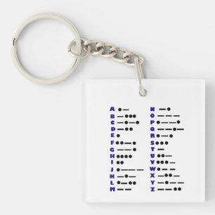 Morse Code Key-Chain 2-Sided Sleutelhanger