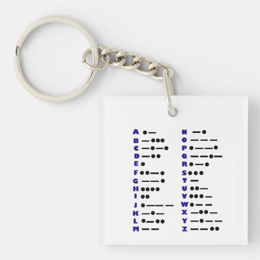 Morse Code Key-Chain 2-Sided Sleutelhanger (Voorkant)