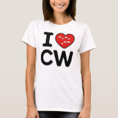 Morse Code Liefde - CW Whispering Waves T-shirt (Voorkant)