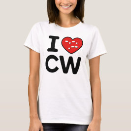 Morse Code Liefde - CW Whispering Waves T-shirt