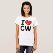 Morse Code Liefde - CW Whispering Waves T-shirt (Voorkant volledig)