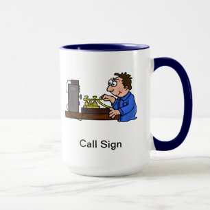 Morse Code Man Operator Brown Hair Mok Aanpassen