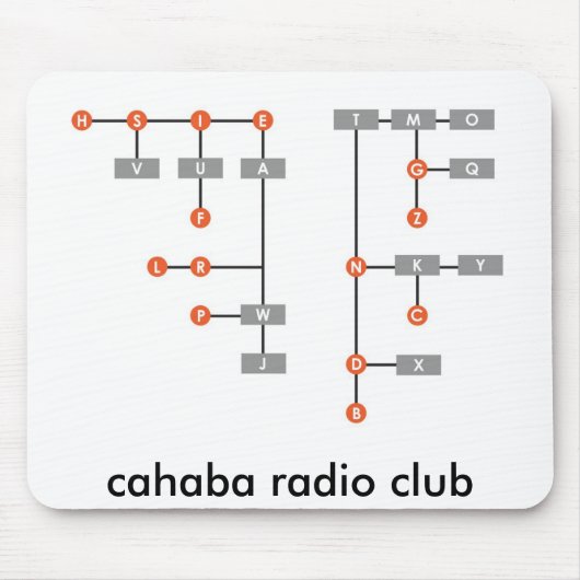 Morse code muispad muismat (Voorkant)