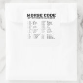 Morse Code NATO Fonetisch Alfabet Chart A Z Vierkante Sticker (Tas)