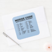 Morse Code NAVO Alfabet Chart A Z Minimaal Vierkante Sticker (Envelop)
