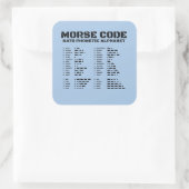 Morse Code NAVO Alfabet Chart A Z Minimaal Vierkante Sticker (Tas)