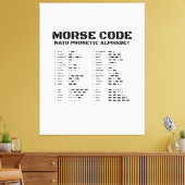 Morse Code NAVO Fonetisch Alfabet Canvas Afdruk (Insitu (Woonkamer))