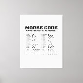 Morse Code NAVO Fonetisch Alfabet Canvas Afdruk (Voorkant)