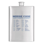 Morse Code NAVO Fonetisch Alfabet Flacon (Voorkant)