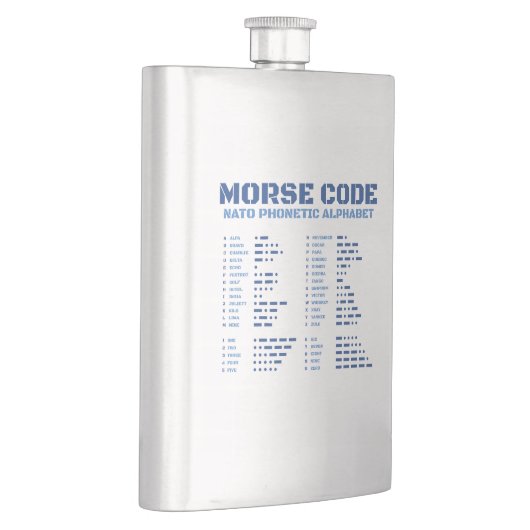 Morse Code NAVO Fonetisch Alfabet Flacon (Rechts)