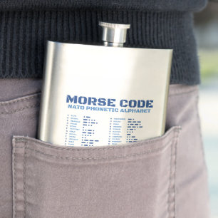 Morse Code NAVO Fonetisch Alfabet Flacon